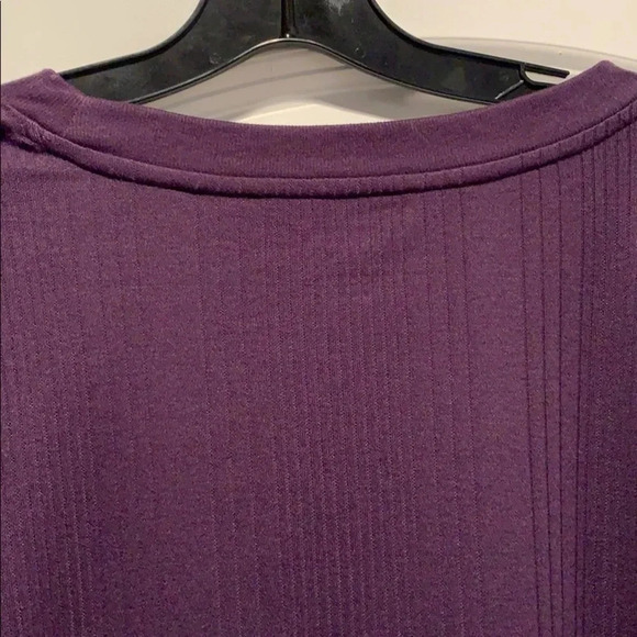 Liz Claiborne Pullover Ribbed Top Purple Short Sleeve Size 5X New - Picture 8 of 14